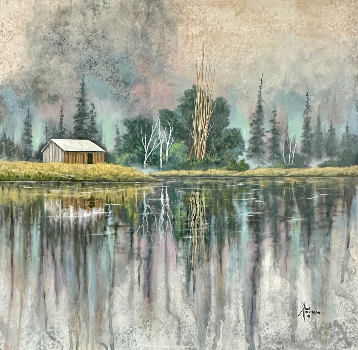 Misty Morning Pond by Paul S Henderson