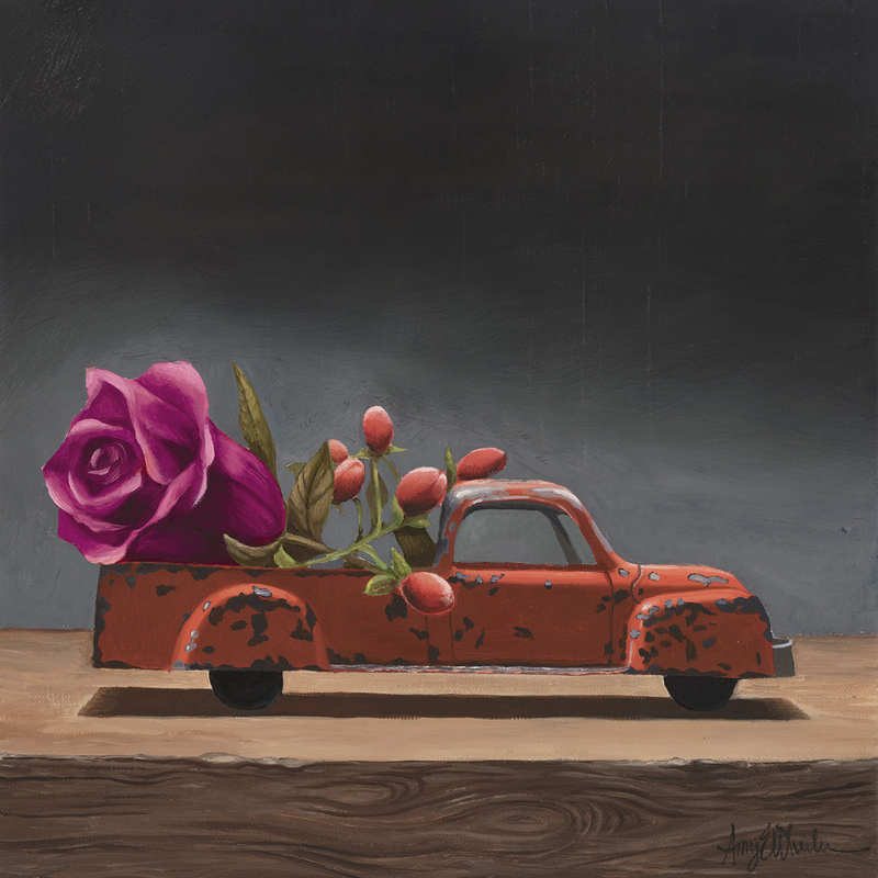 Rose, St. John's Wort, Toy truck by Amy Wheeler