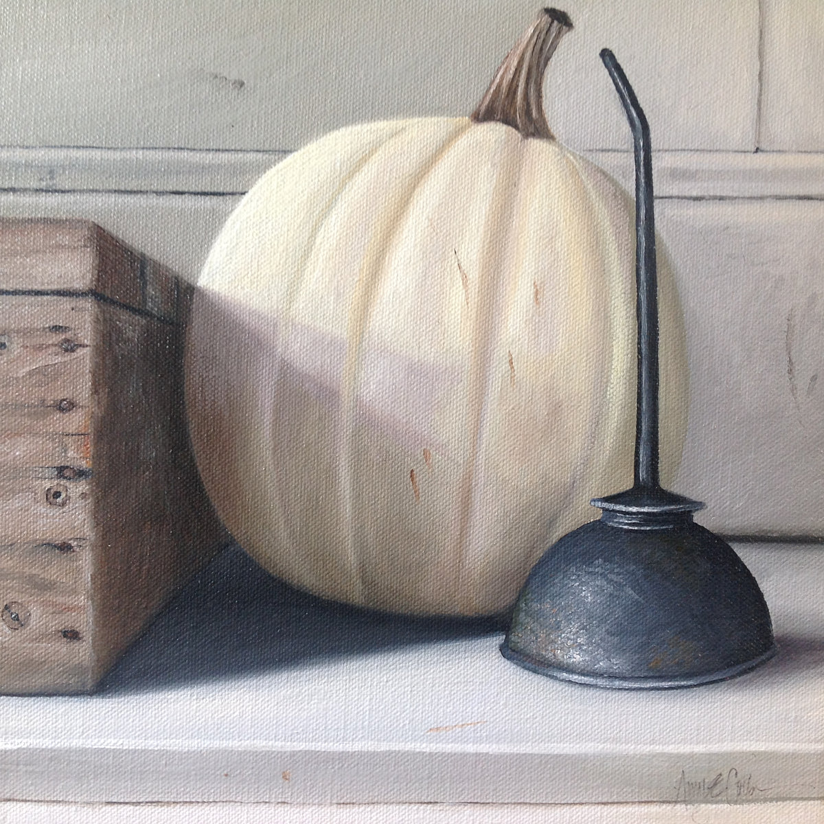 Oilcan, Pumpkin by Amy Wheeler