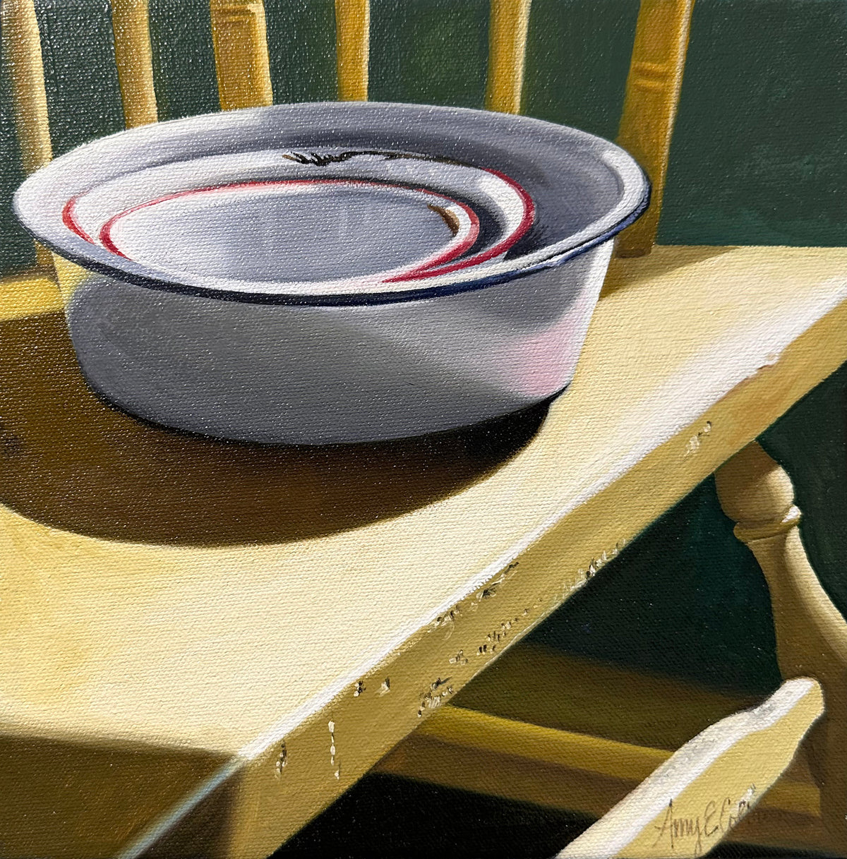 Deacon's Bench, Enamelware by Amy Wheeler