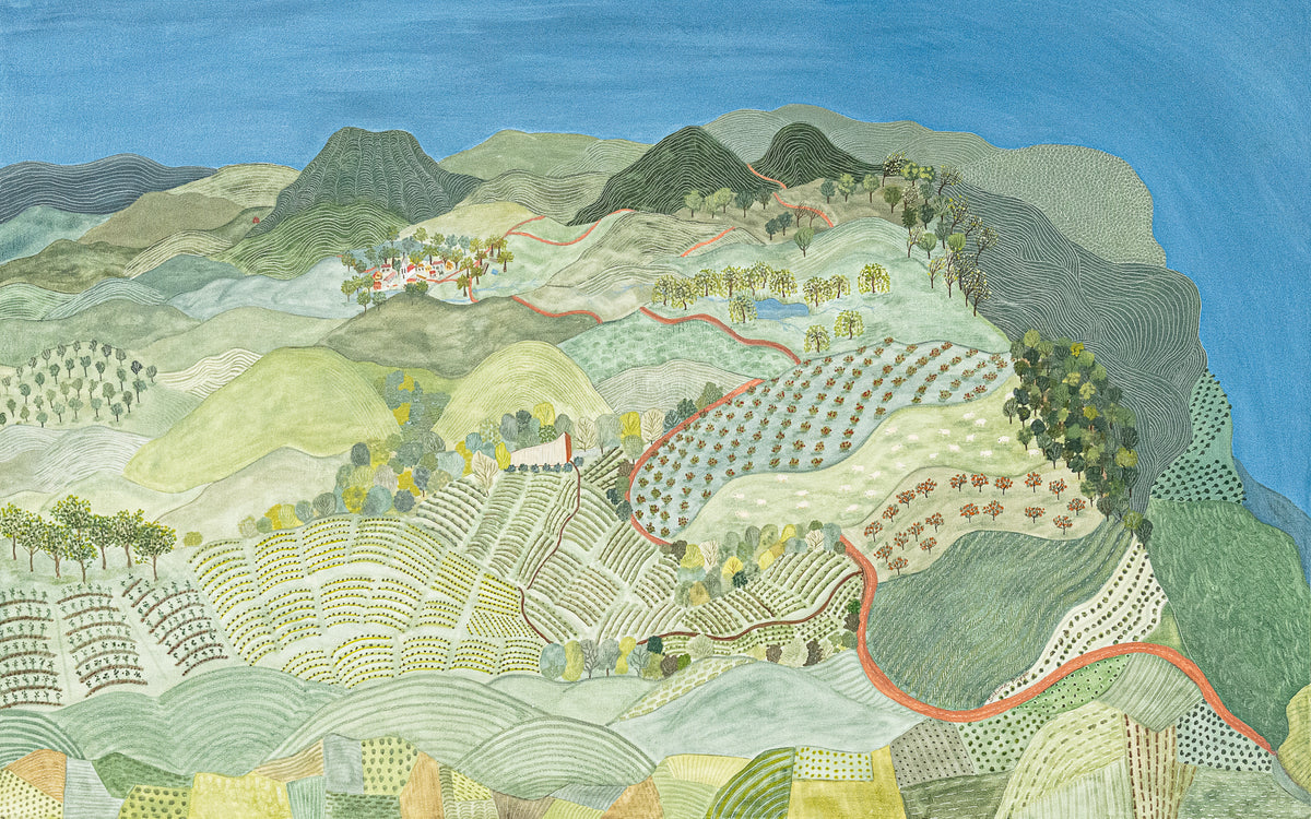 Gentle hills and the winding road by Sabina Puppo