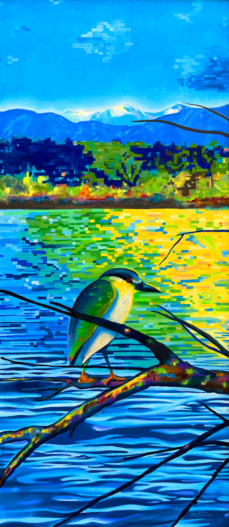 Blue Heron Picks a Tree by Carrie Martin