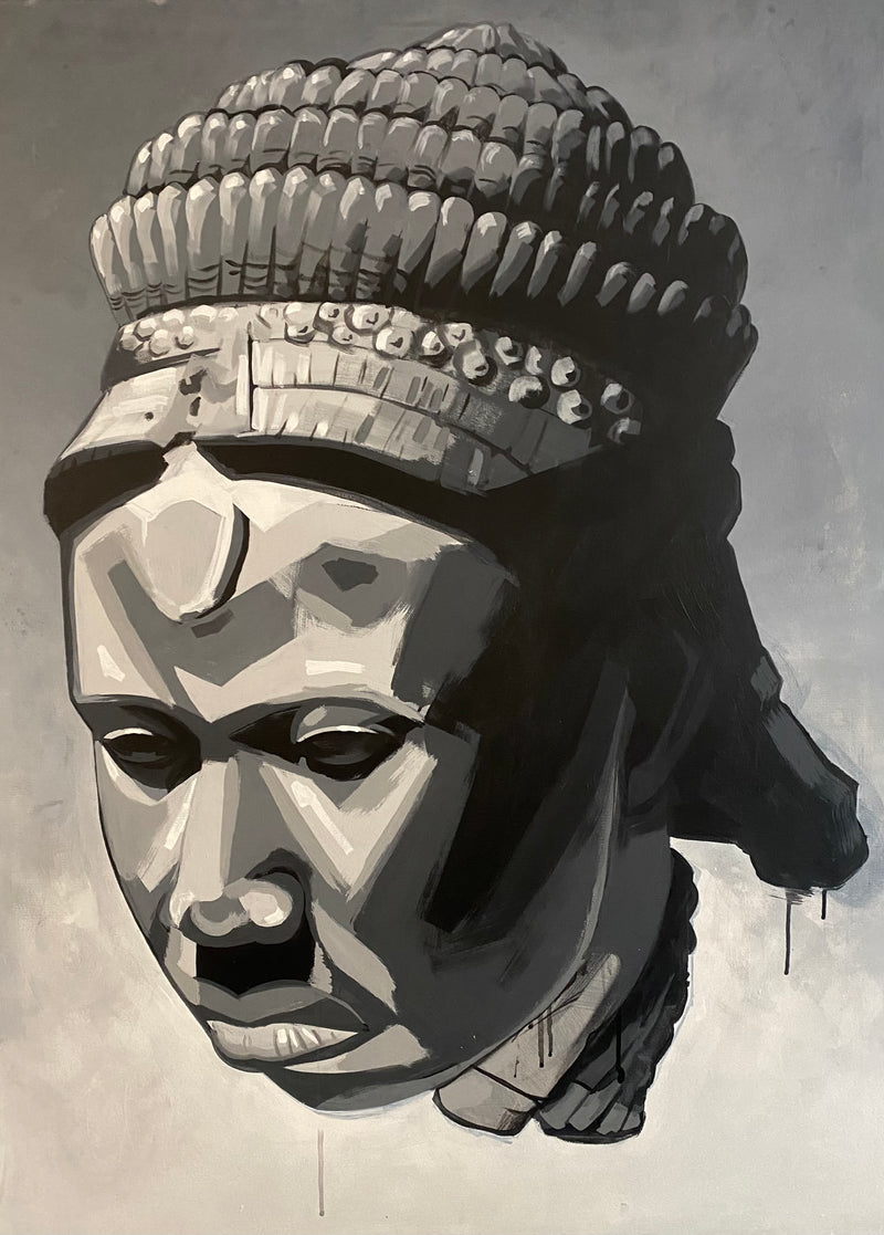 "Head with Elaborate Crown from Ita Yemoo Study" by Finn Marks
